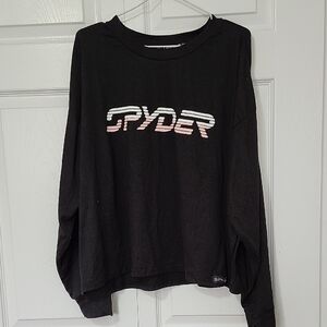 Spyder Black Boxy Long Sleeve Sweatshirt
